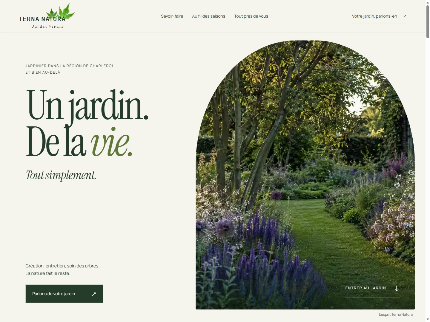 Terna Natura website interface