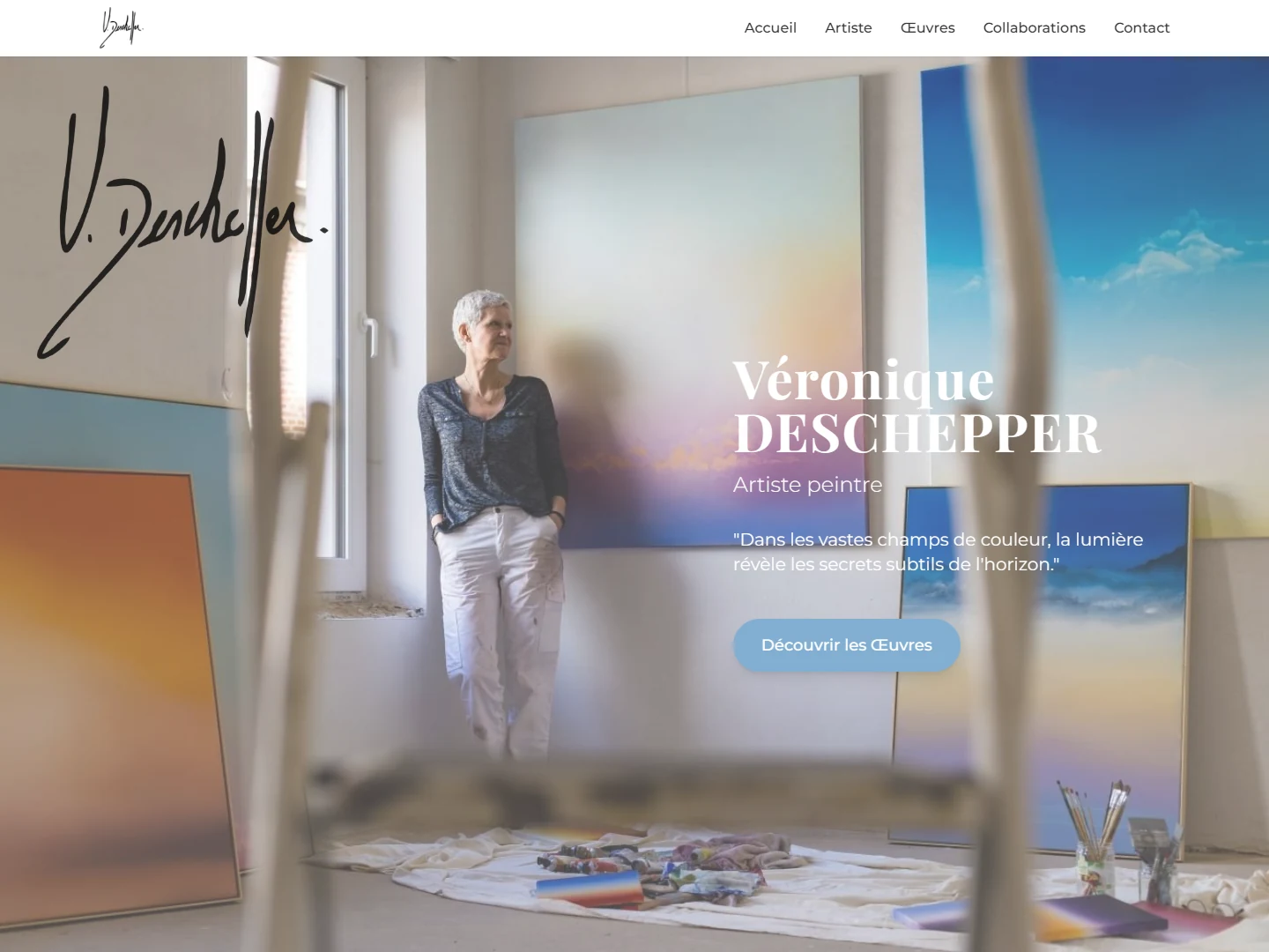 Véronique Deschepper website interface